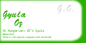 gyula oz business card